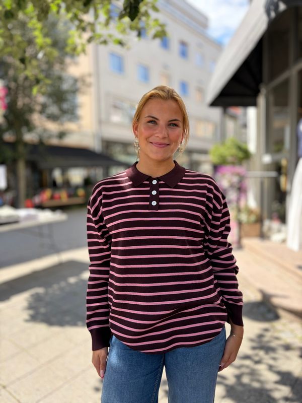 Adanne Polo Bordeaux/Pink