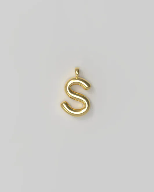 Hovedbilde Letter Charm Plated Small