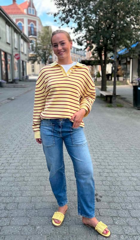 Adanne Polo Yellow/Rust