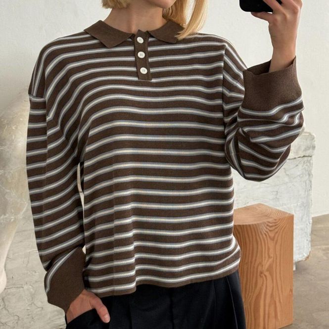 Hovedbilde Adanne Polo Stripe Brown