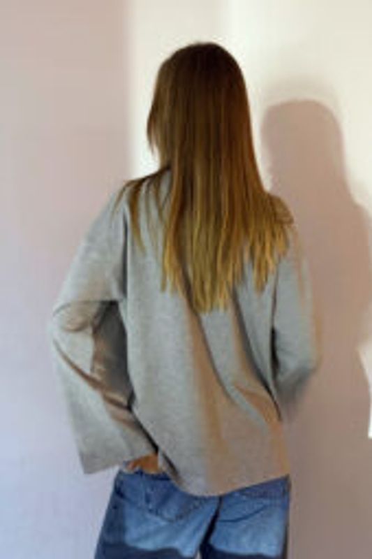 Alberte O-Neck Grey Melange