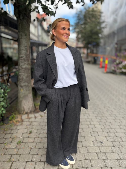 Hovedbilde Martina Wool Pants Dark Grey Melange